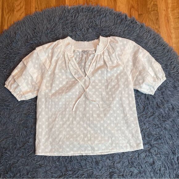 RAILS Paris Embroidered Blouse in White Size S - Picture 3 of 8